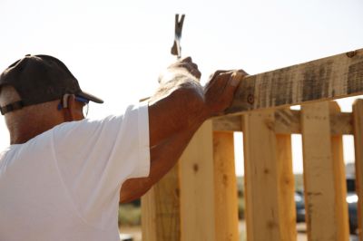 Redwood Fence Repair detail